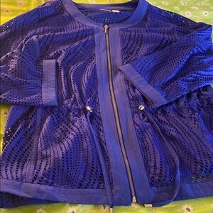 Women's Blue Mesh Jacket
